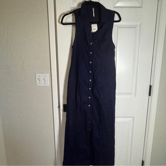 Free People Navy Maxi Dress - Picture 2 of 5